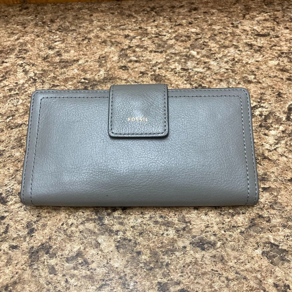 Grey Fossil Wallet